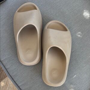 Beige Slide Sandals